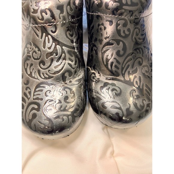 Dansko Womens EU42 Professional Slip On Clog Comfort Black Tooled Patent Leather - Picture 7 of 12